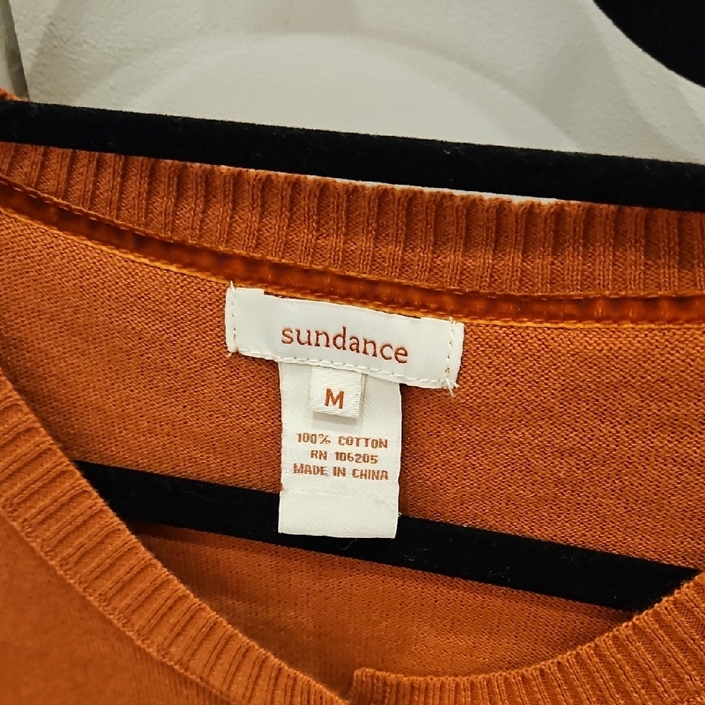 Sundance Rust Button-Front Women's Cardigan - Picture 3 of 5